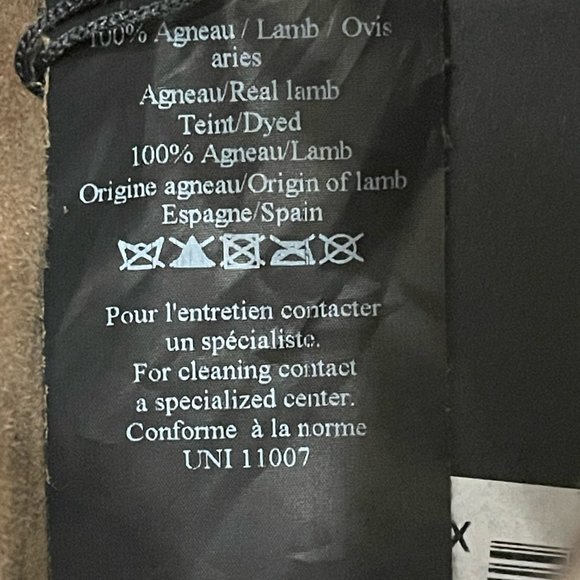 Yves Salomon Brown Suede Merino Shearling Hooded Zip Jacket Men's 48 50 - Picture 8 of 9